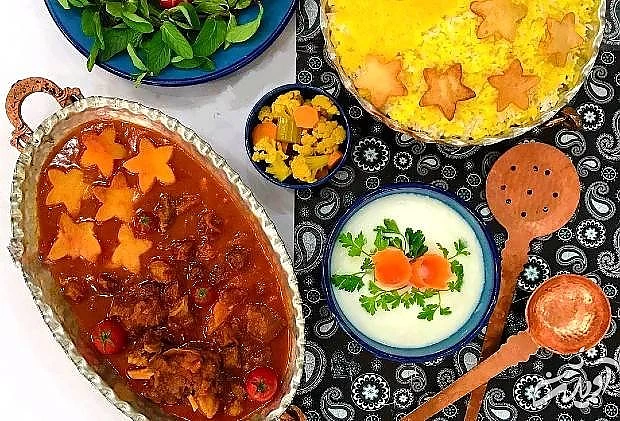 غذای نذری سمنان خورش آلو ترش